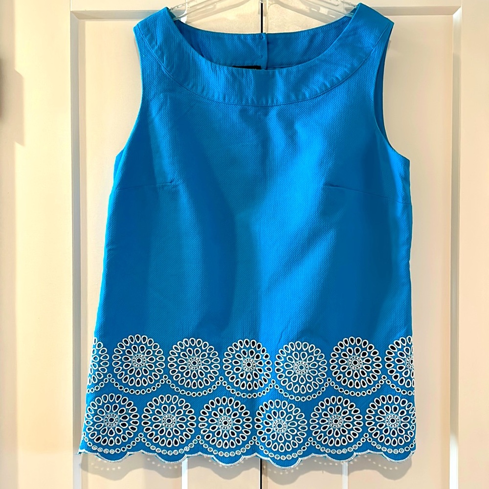 Talbots turquoise sleeveless top size 2